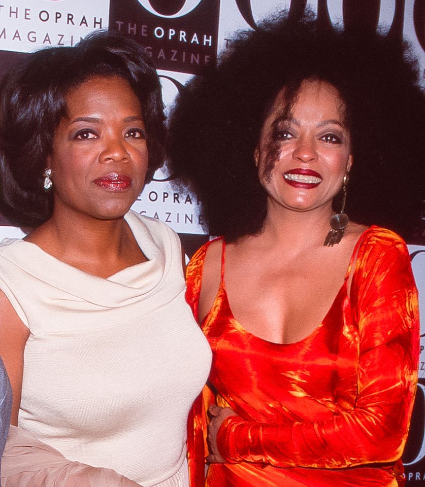 Oprah Winfrey and Diana Ross, from left, in April 2000Credit: Sonia Moskowitz/Getty