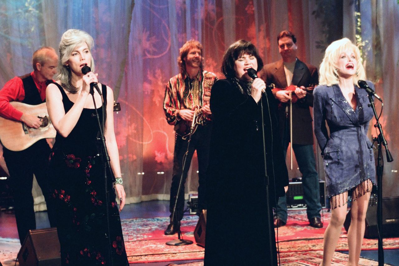 Emmylou Harris, Linda Ronstadt and Dolly Parton perform on Feb. 9, 1999Credit: Margaret Norton/NBCU Photo Bank/NBCUniversal via Getty