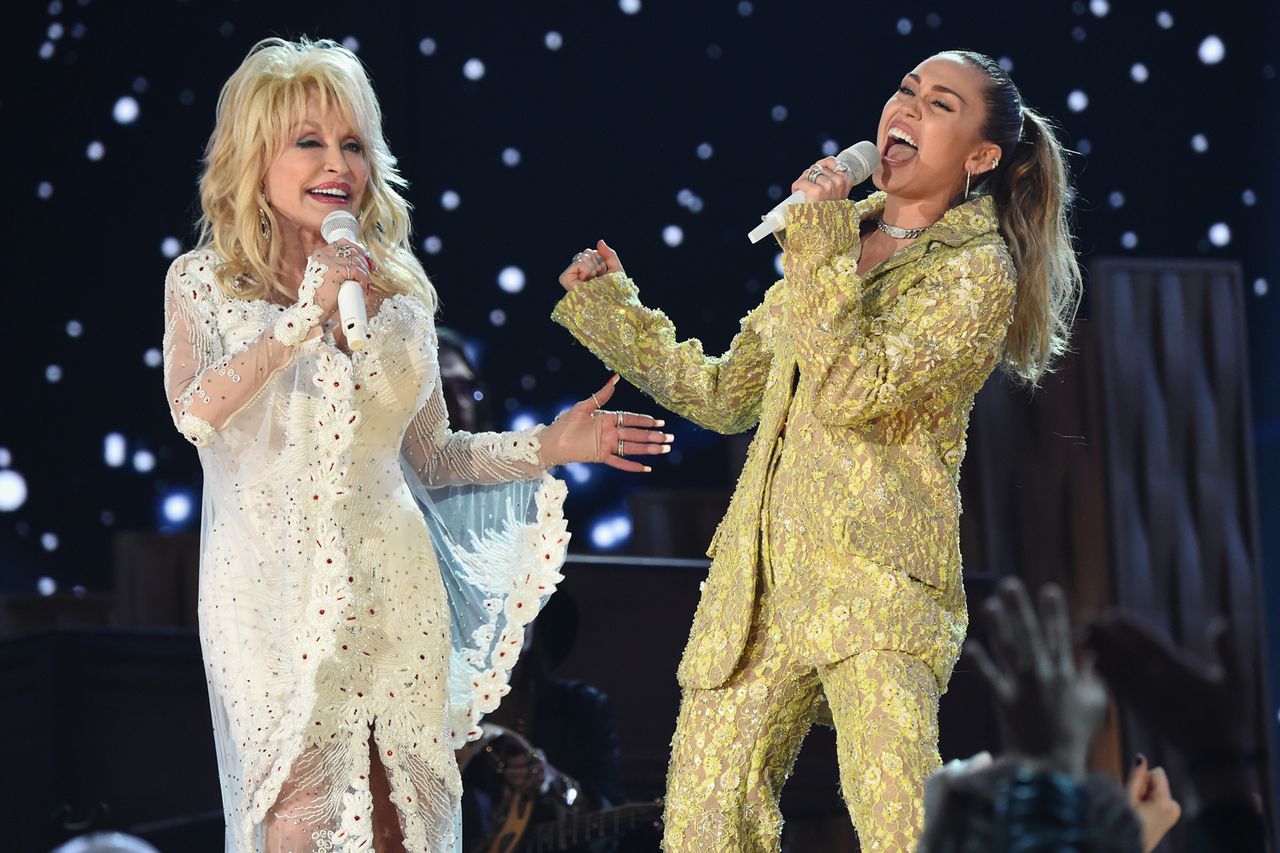 Dolly Parton and Miley Cyrus perform during the 61st Annual GRAMMY Awards on Feb. 10, 2019, in Los AngelesCredit: Kevin Mazur/Getty