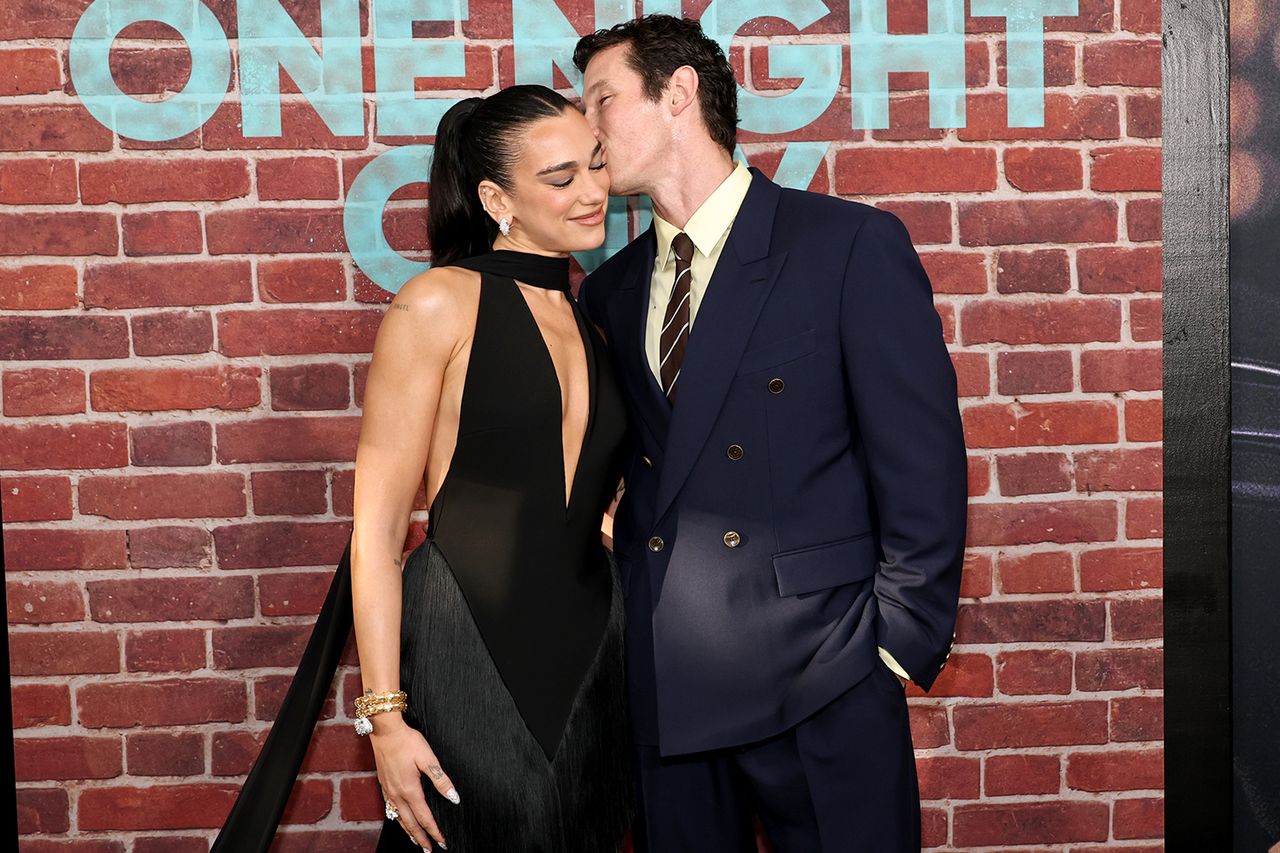 Dua Lipa and Callum Turner attend the “One Night Only” New York Premiere at SVA Theater on August 03, 2026 in New York City.Credit: Jamie McCarthy/Getty