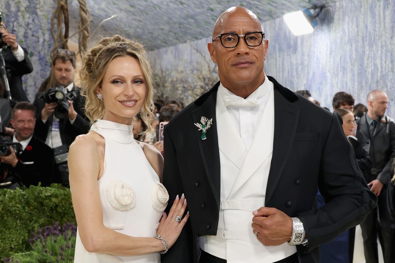 Lauren Hashian and Dwayne Johnson attend the 2026 Met GalaCredit: John Shearer/WireImage