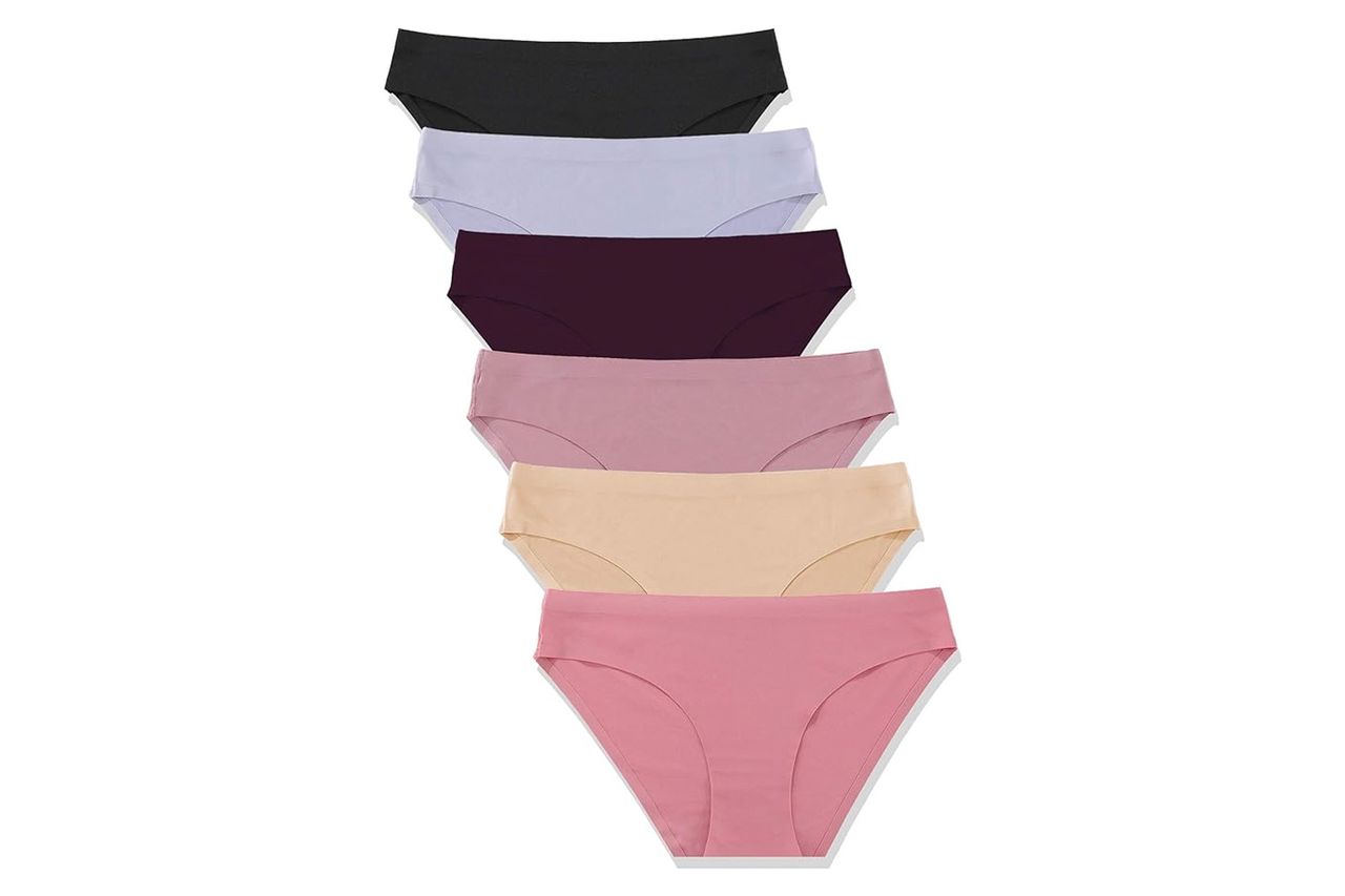 FINETOO 6 Pack Womenâs Seamless Hipster Underwear Credit: Amazon