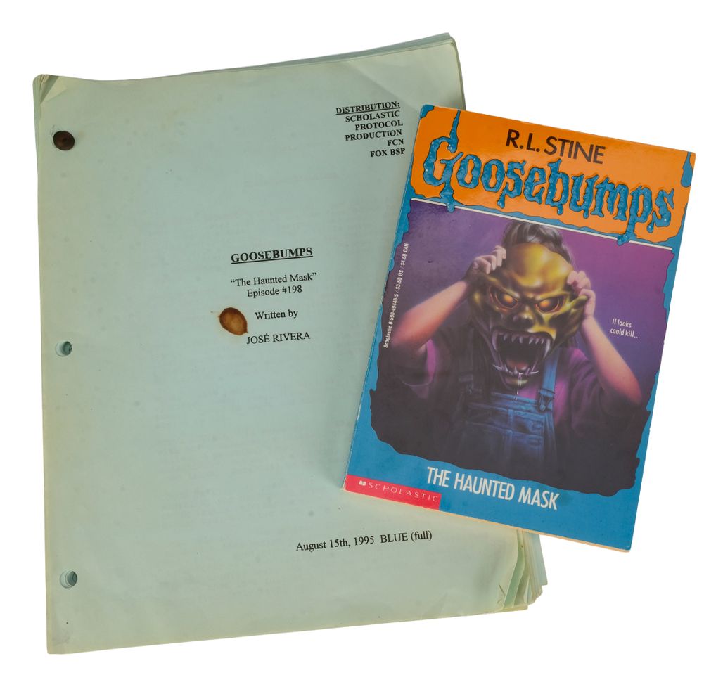 Kathryn’s script and copy of ‘Goosebumps: The Haunted Mask’Credit: Courtesy of Propstore