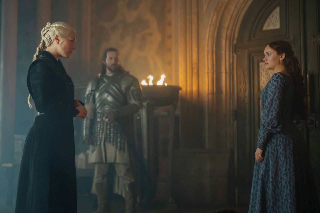 Emma D'Arcy and Olivia Cooke in House of the Dragon Season 3. Emma D’Arcy and Olivia Cooke in ‘House of the Dragon’ season 3Credit: Theo Whiteman/HBO
