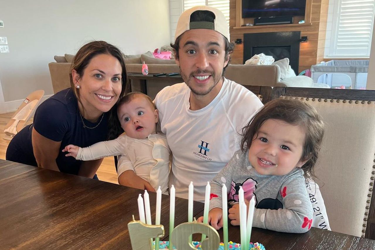 Meredith and Johnny Gaudreau with their kids Johnny and Noa in Aug. 2024Credit: Meredith Gaudreau/Instagram