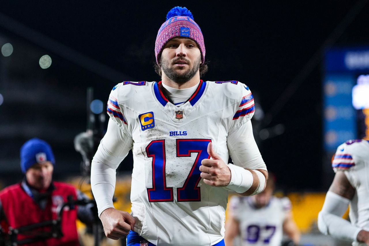 Josh Allen and the Bills play the Steelers in Nov. 2025Credit: Cooper Neill/Getty
