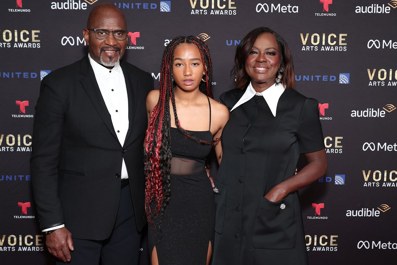 Julius Tennon, Genesis Tennon and Viola DavisCredit: Leon Bennett/Getty
