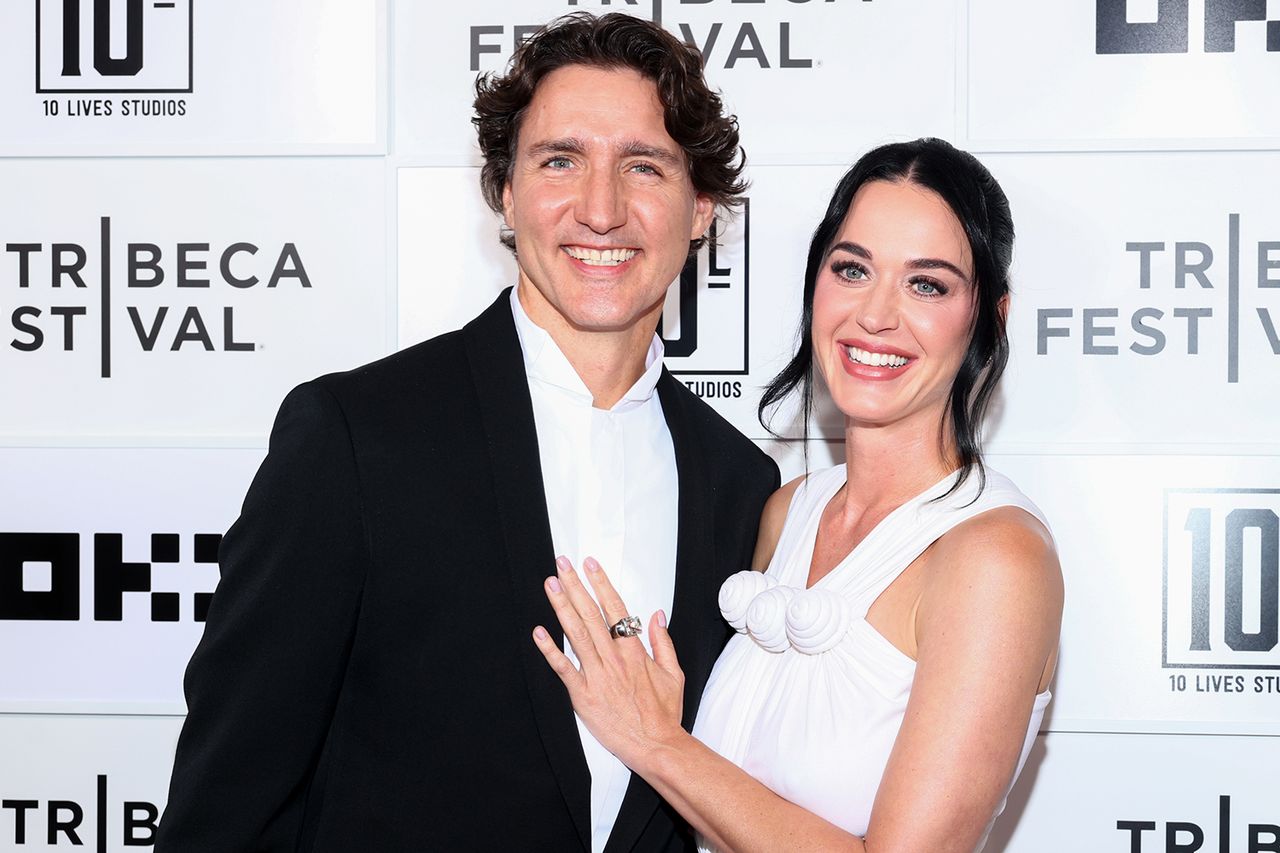 Justin Trudeau and Katy Perry attend the Tribeca Festival in New York City on June 8.Credit: Stephanie Augello/Variety via Getty
