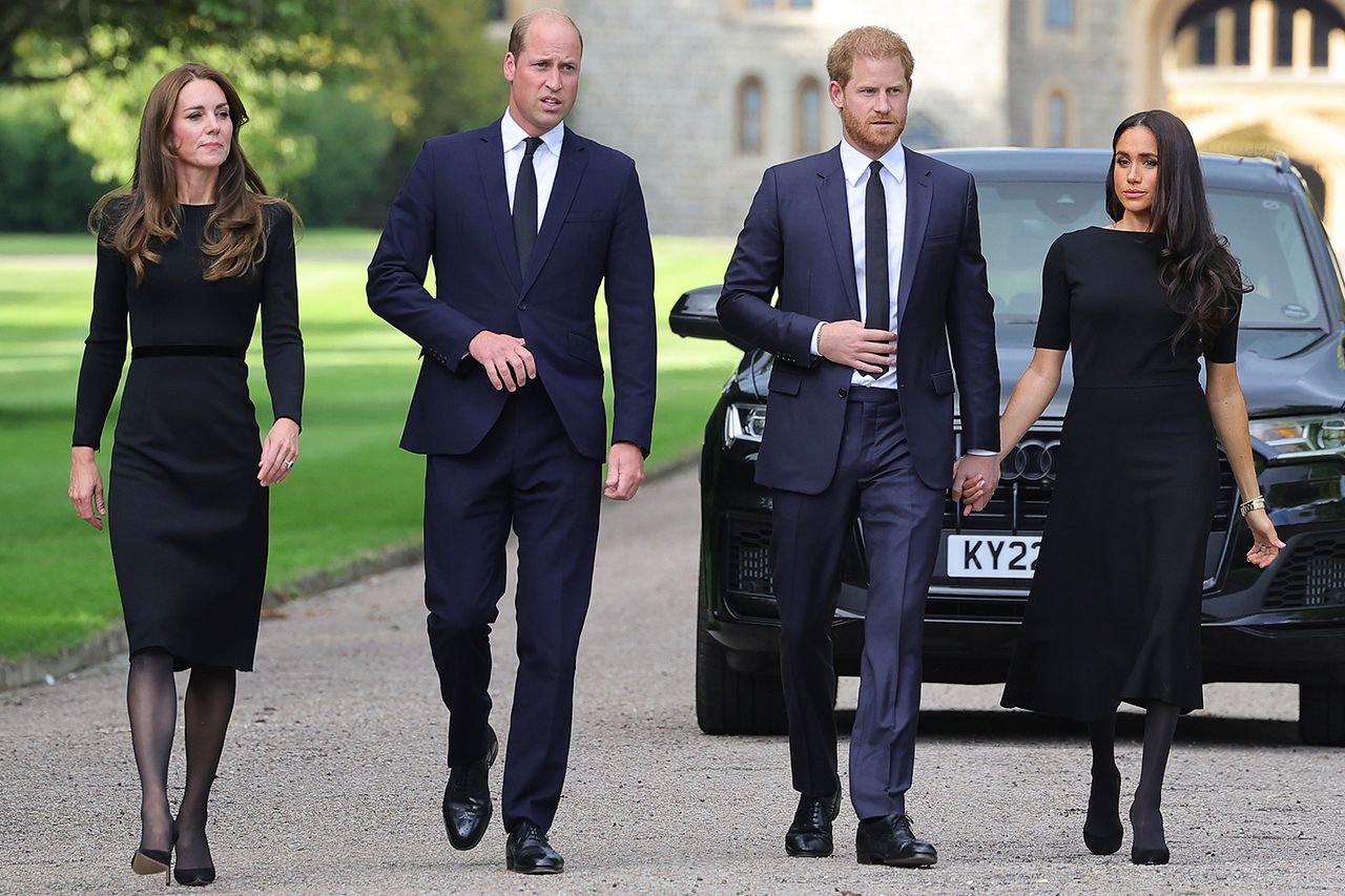 Kate Middleton, Prince William, Prince Harry and Meghan Markle on Sept. 10, 2022Credit: Chris Jackson/Getty