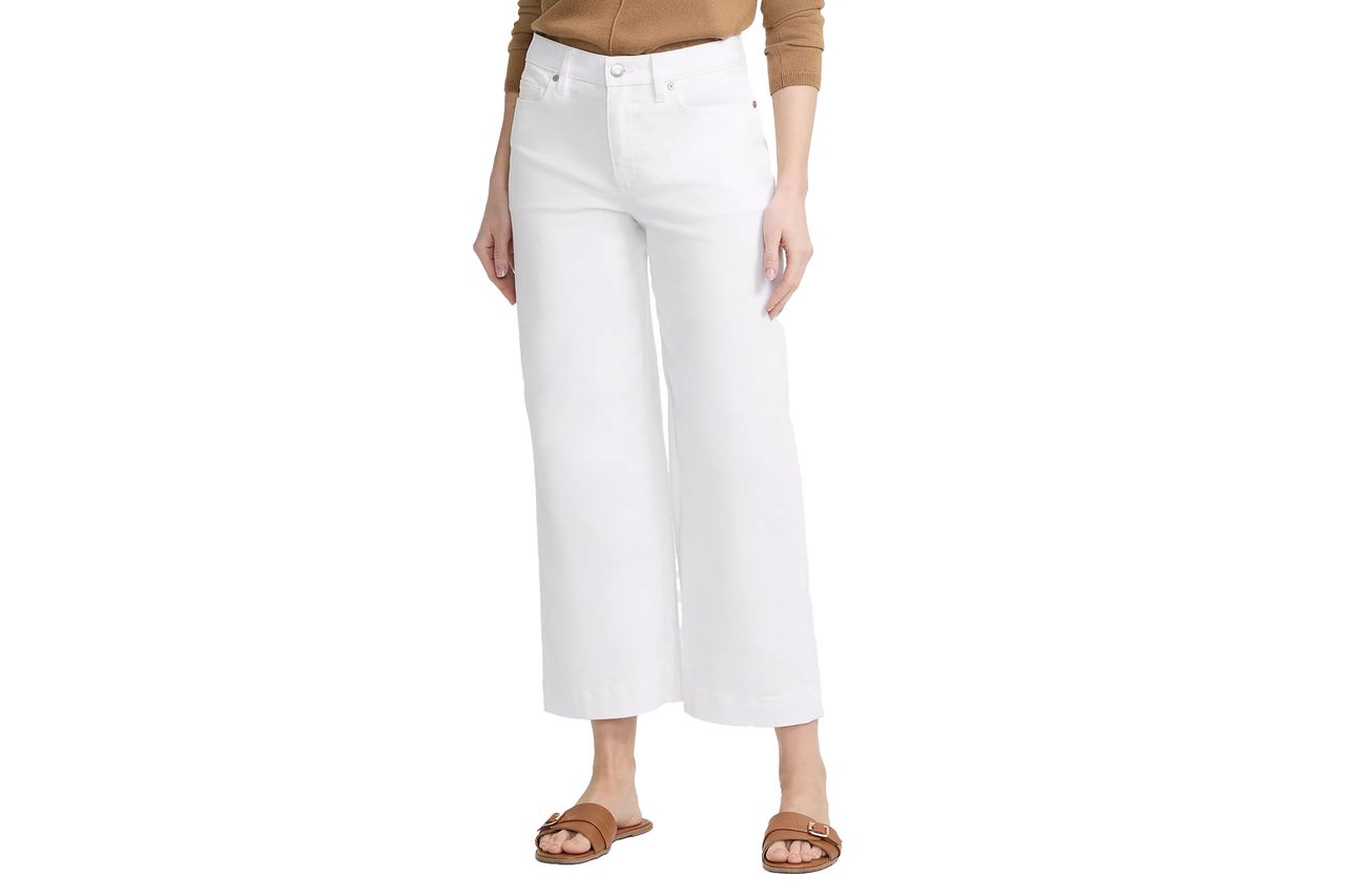 Lands' End Women's Denim High Rise Wide Leg Crop Jeans Credit: Lands' End