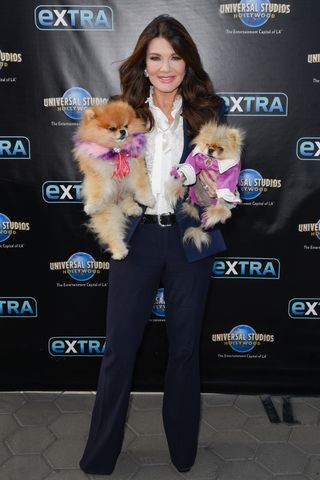 Lisa Vanderpump and her dogs Giggy and Puffy on November 7, 2016 in Universal City, California.Credit: Noel Vasquez/Getty