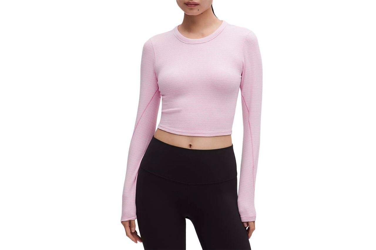 Hold Tight Straight-Hem Cropped Long-Sleeve Shirt Credit: lululemon