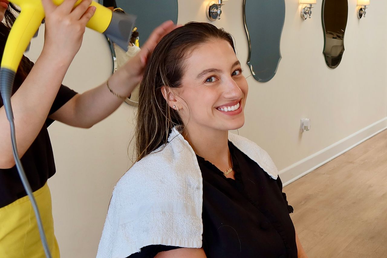 Maddie Johnson getting her blowoutsCredit: Maddie Johnson