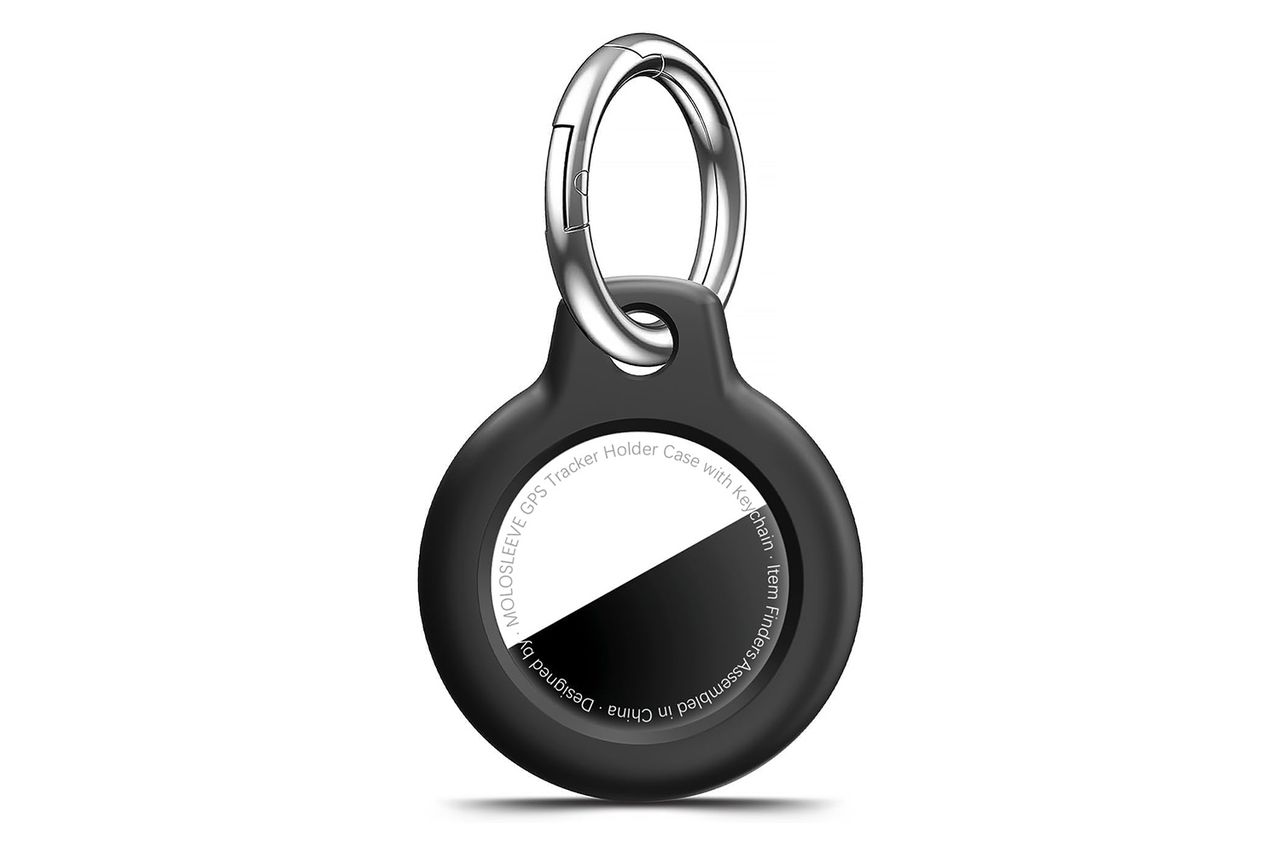 A holder case for an AirTag with a keyring attachment Credit: Amazon