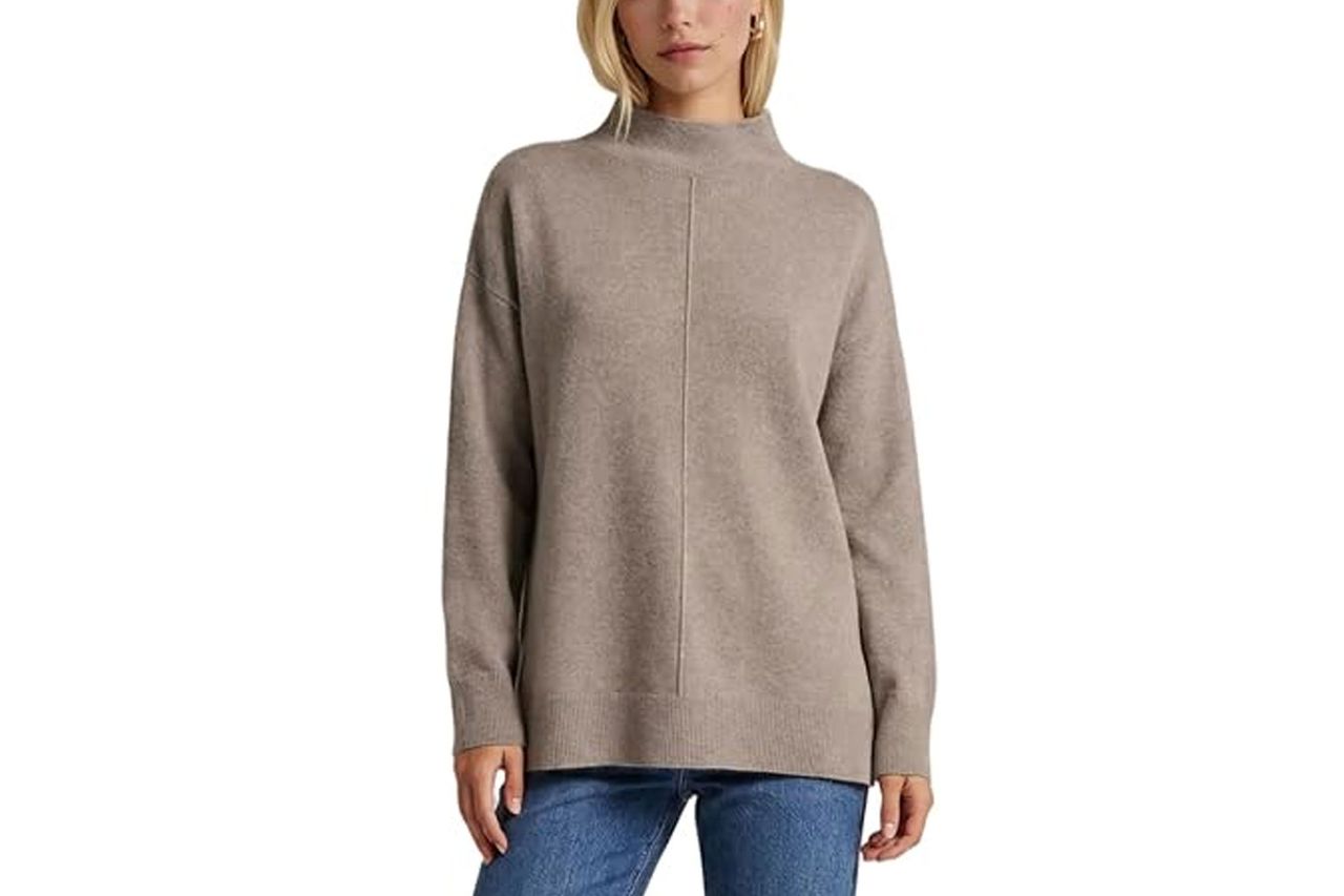 NAADAM 100% Cashmere Mockneck Tunic Credit: Amazon