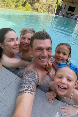Nick Carter and Lauren Kitt Carter seen with their children.Credit: Nick Carter/Instagram