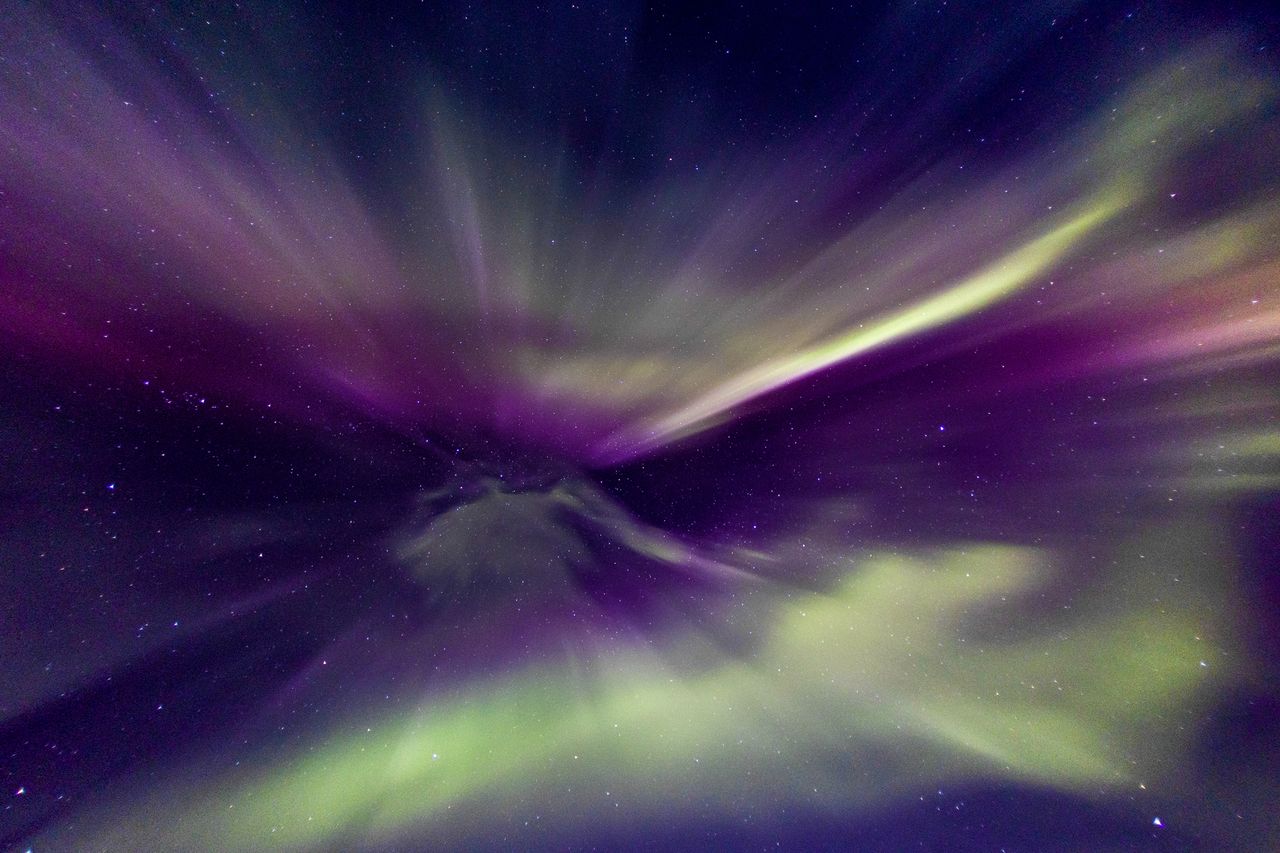 A general view during the northern lightsCredit: Semen Vasileyev/Anadolu Agency via Getty