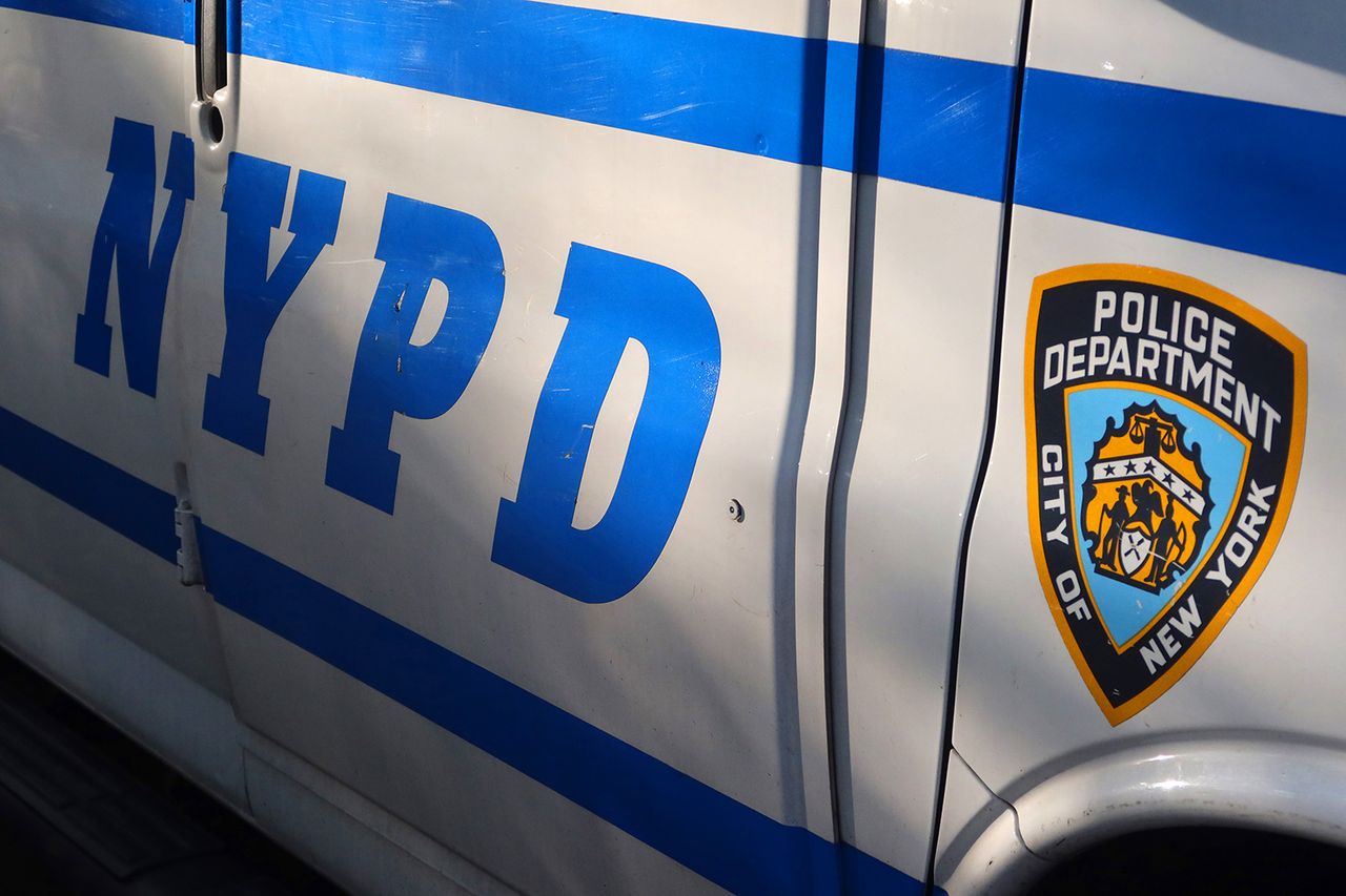 NYPD logo on the side of a vehicle outside the First Precinct An NYPD vehicleCredit: Gary Hershorn/Getty