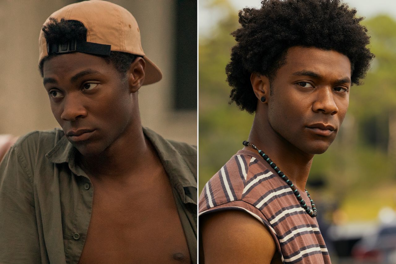 Jonathan Daviss in ‘Outer Banks’ season 1 and season 5.Credit: Jackson Lee Davis/Netflix (2)