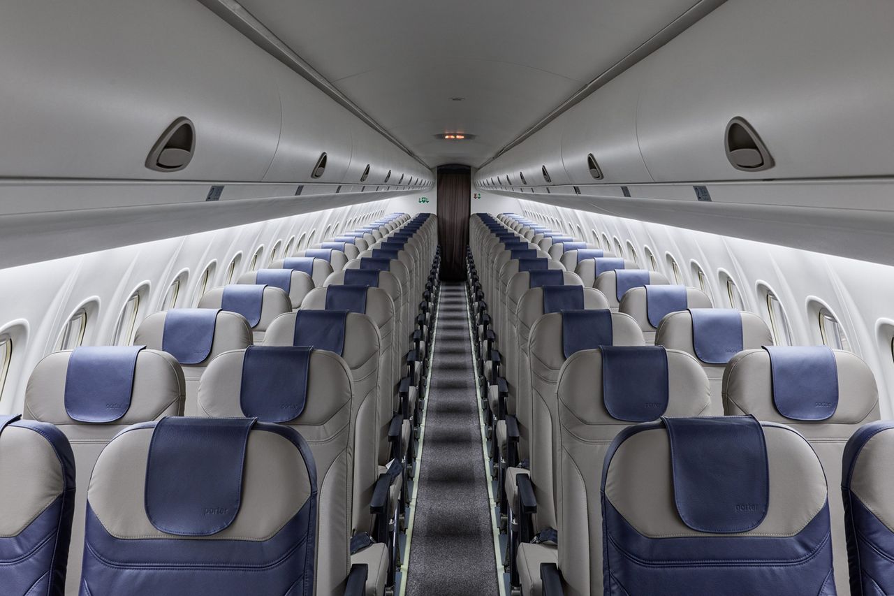Porter Airlines plane cabin (stock image)Credit: Porter Airlines