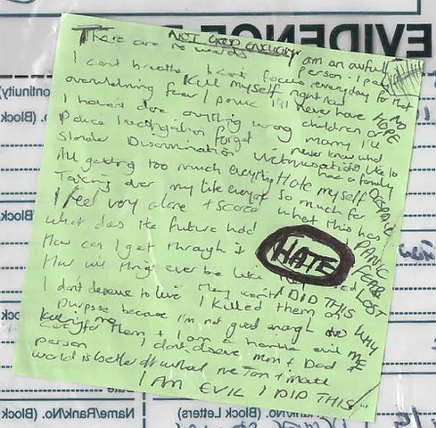 A note written by Lucy LetbyCredit: Crown Prosecution Service