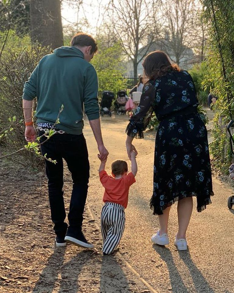 Jack Brooksbank and Princess Eugenie with their first son, August.Credit: Princess Eugenie Instagram