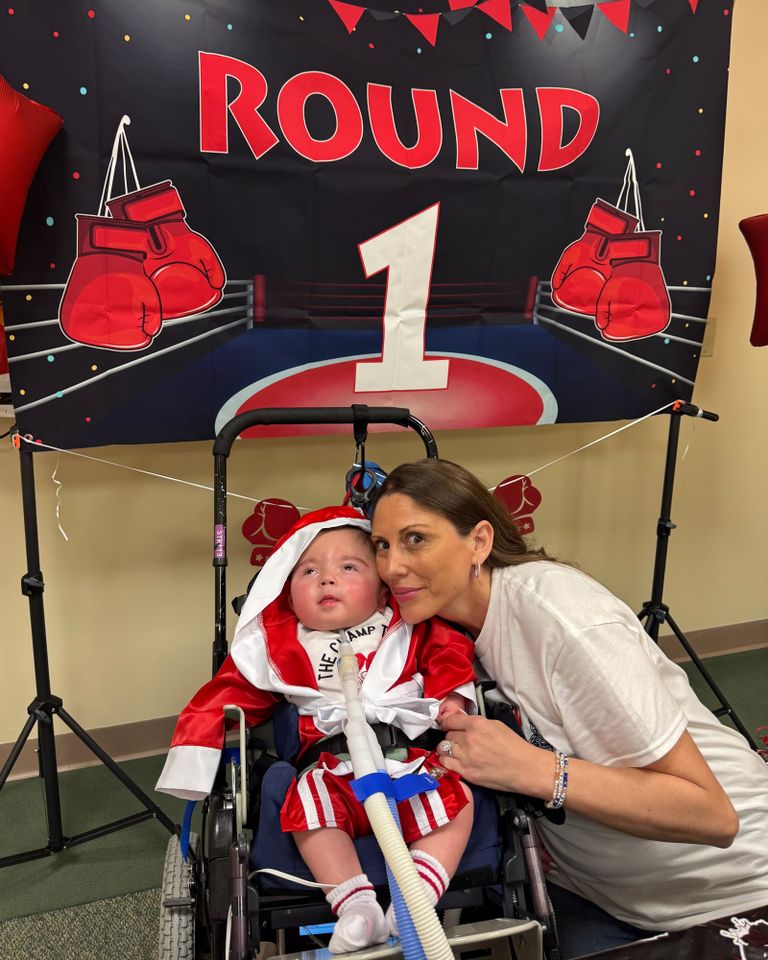 Jackie Rocco with son Anthony as RockyCredit: Jackie Rocco/Blythedale Children's Hospital