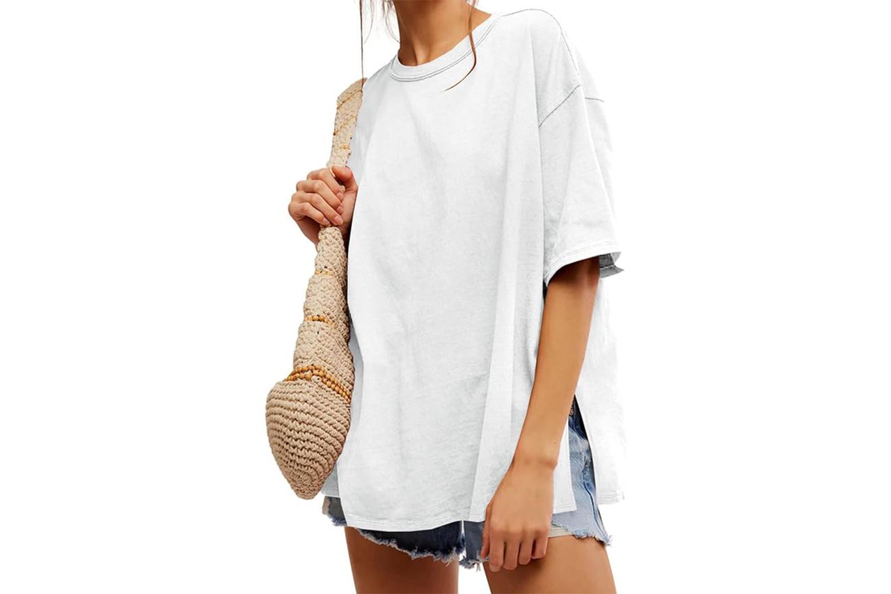 tankaneo-womens-oversized-tshirts-summer-casual-short-sleeve-crew-neck-t-shirt-loose-fit-side-slit-tee-tops Credit: Amazon