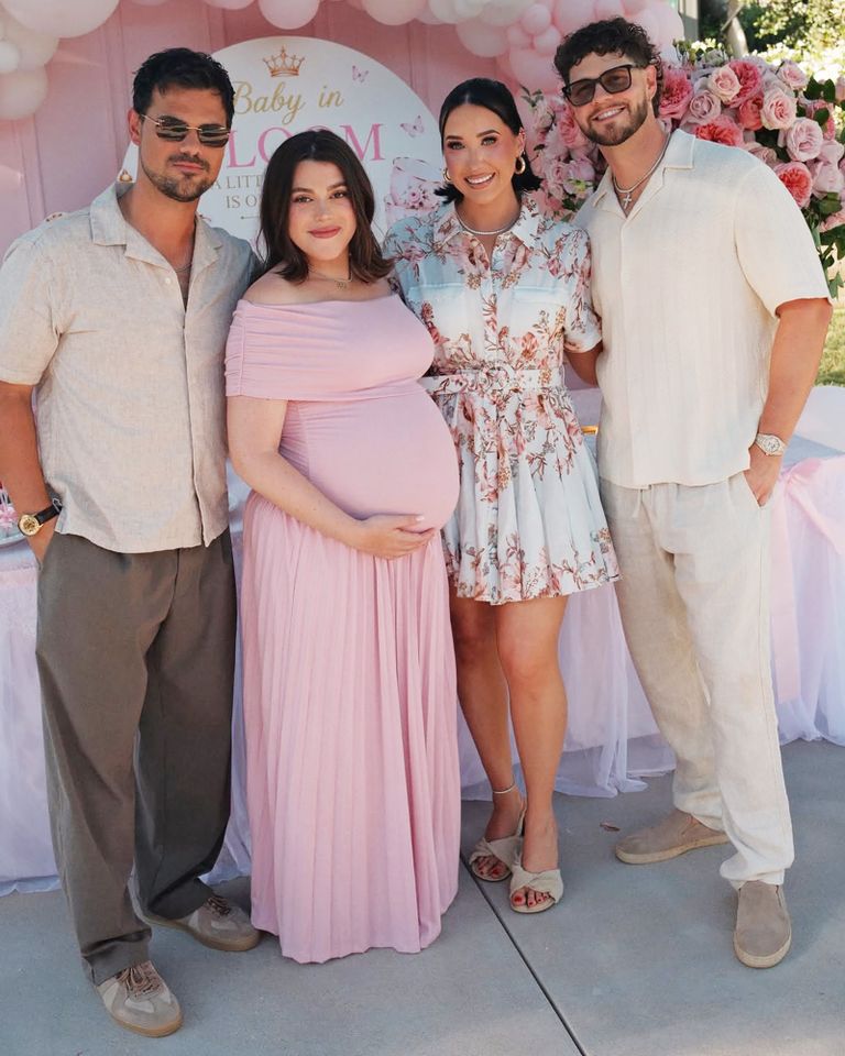 Taylor Lautner, Tay Lautner, Jaclyn Hill, and Jordan Farnum at Tay Lautner’s baby showerCredit: Tay Lautner/Instagram