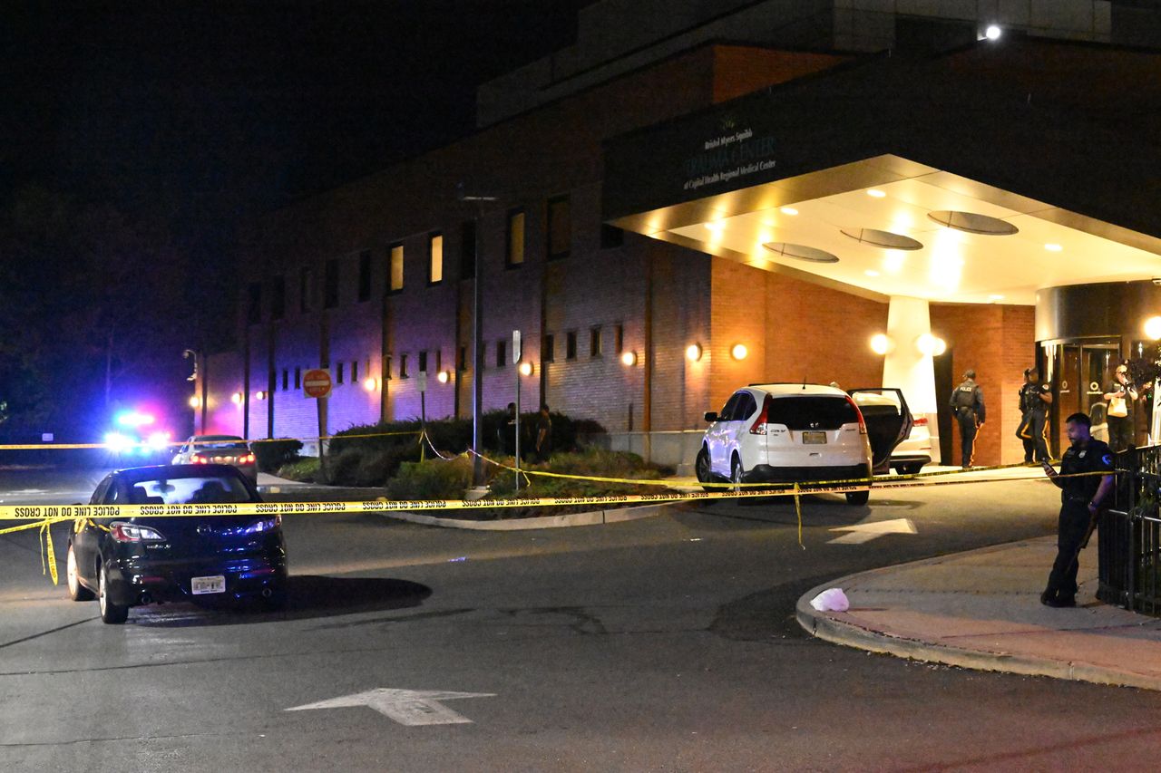 Trenton Police officers at the Capital Health Regional Medical Center on August 30, 2026Credit: Kyle Mazza/NurPhoto/Shutterstock