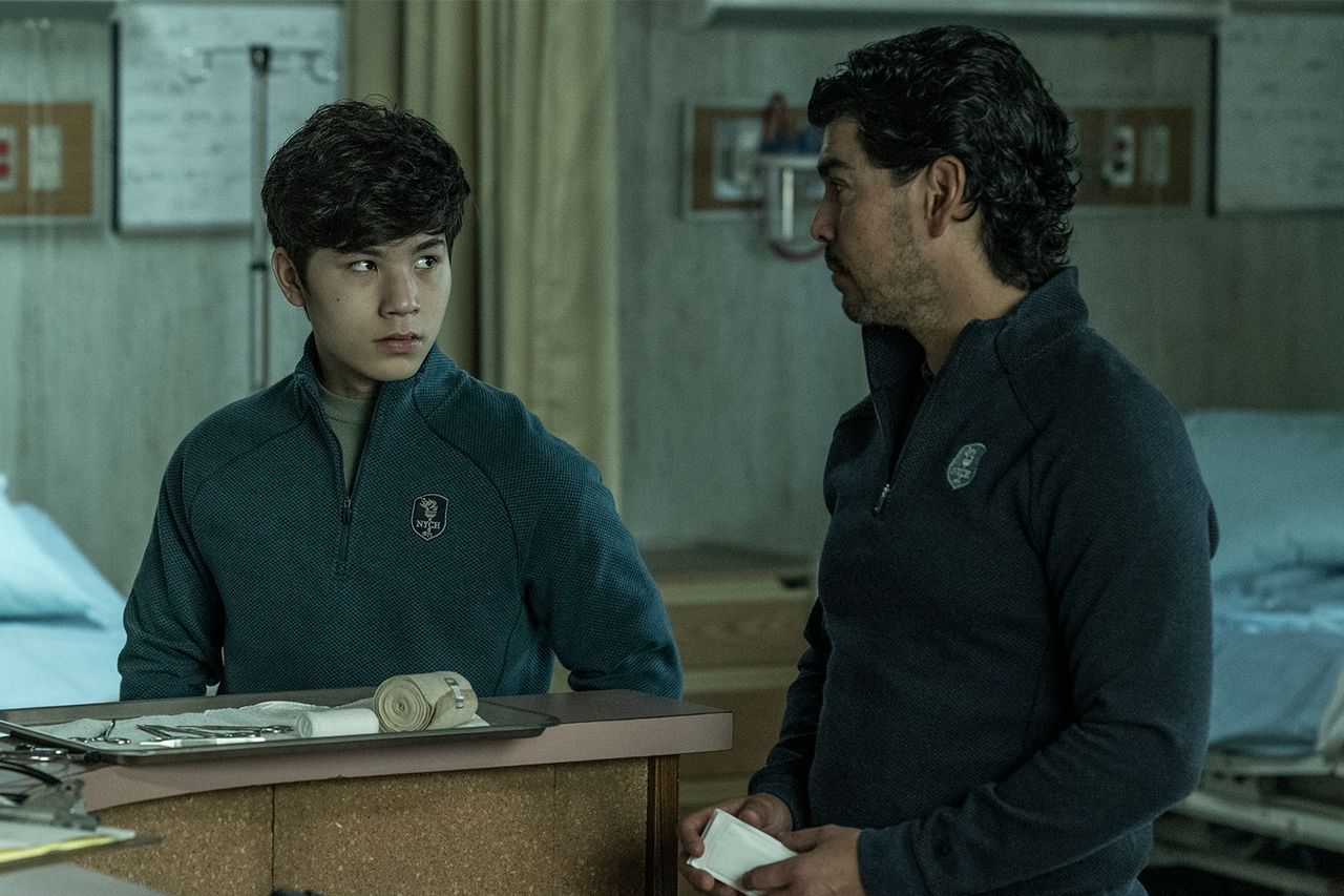 Hershel (Logan Kim) and Luis (Castillo) on season 3, episode 2 of ‘TWD: Dead City’Credit: Robert Clark/AMC