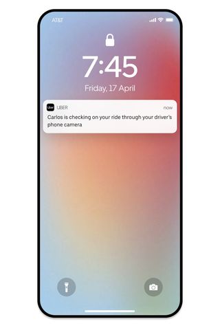 Uber Livestream Video Option To Monitor Teen Riders The teen’s view of the live video notification in the Uber appCredit: Uber