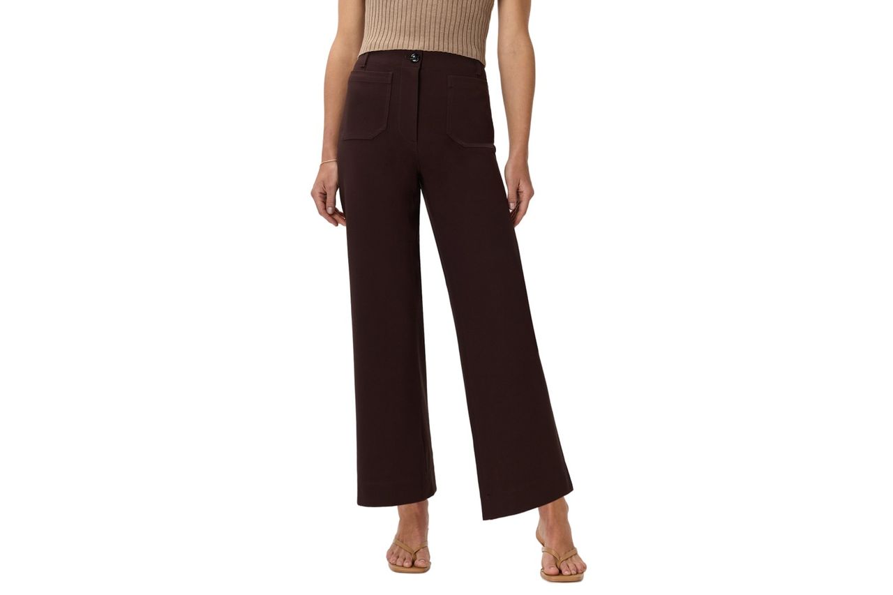 ultra stretch ponte cropped wide leg pants Credit: Quince
