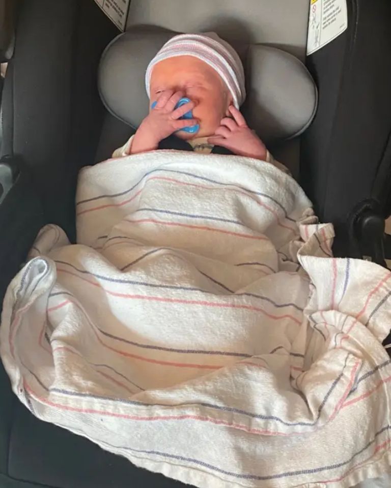 Arlo in his car seat.Credit: Katie Rakes