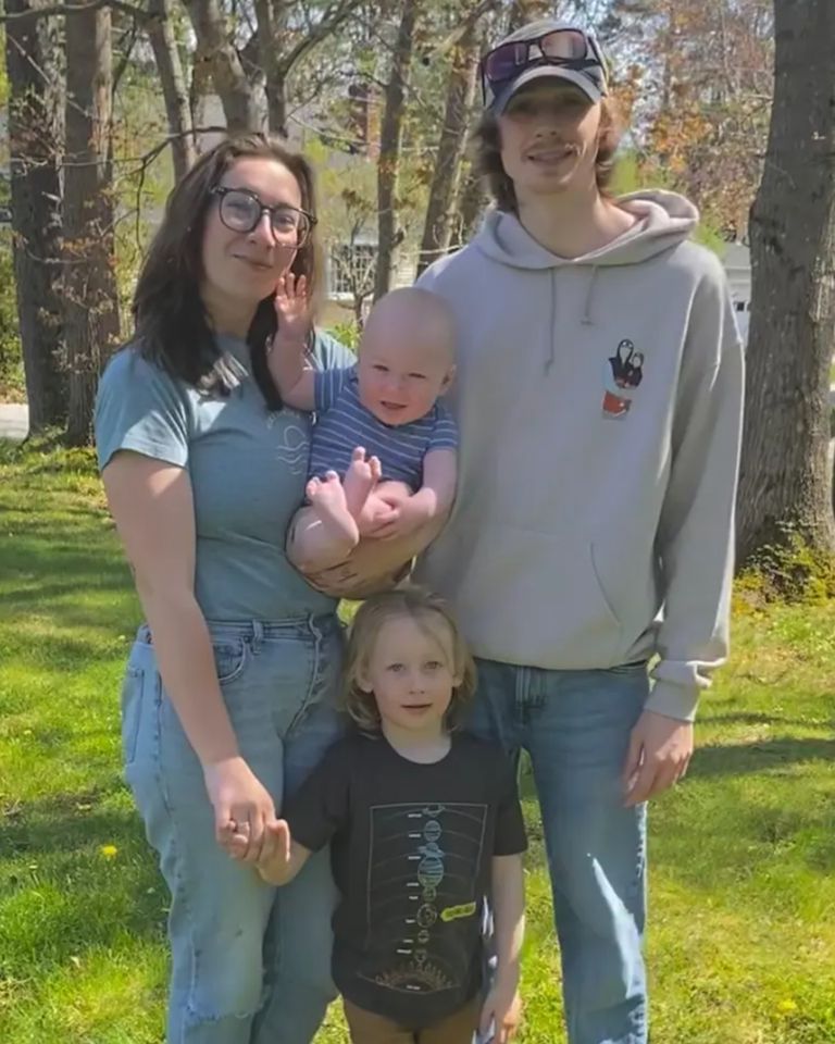 Katie Rakes and husband Kyle Bruns, kids Arlo (1) and Leon (5)Credit: Katie Rakes