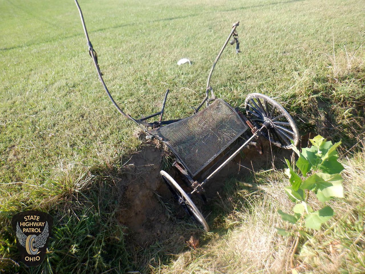 The horse and buggy after the Sept. 3. crash.Credit: State Highway Patrol Ohio