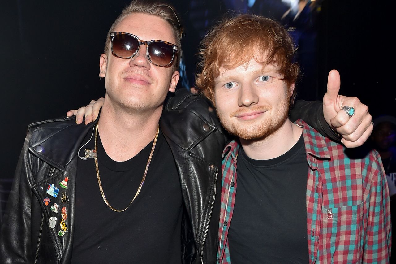 Macklemore (left) and Ed Sheeran in Las Vegas in September 2014.Credit: Theo Wargo/Getty