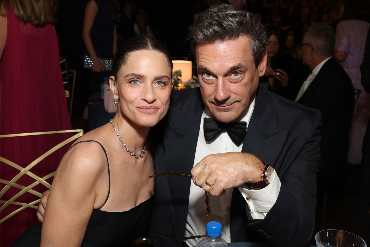 Amanda Peet and Jon Hamm attend the 78th Primetime Emmy Awards held at the Peacock Amanda Peet and Jon HammCredit: Todd Williamson/NBC via Getty