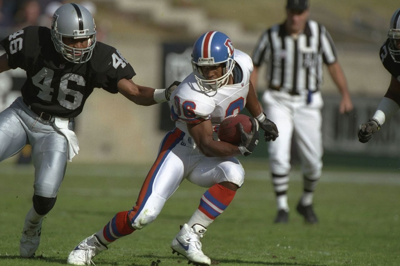 Arthur Marshall during a Broncos-Raiders game in Los Angeles in 1994.Credit: Al Bello/Allsp