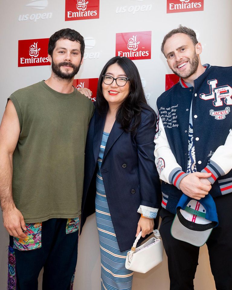 Dylan O’Brien and Jenny HanCredit: Courtesy of Emirates