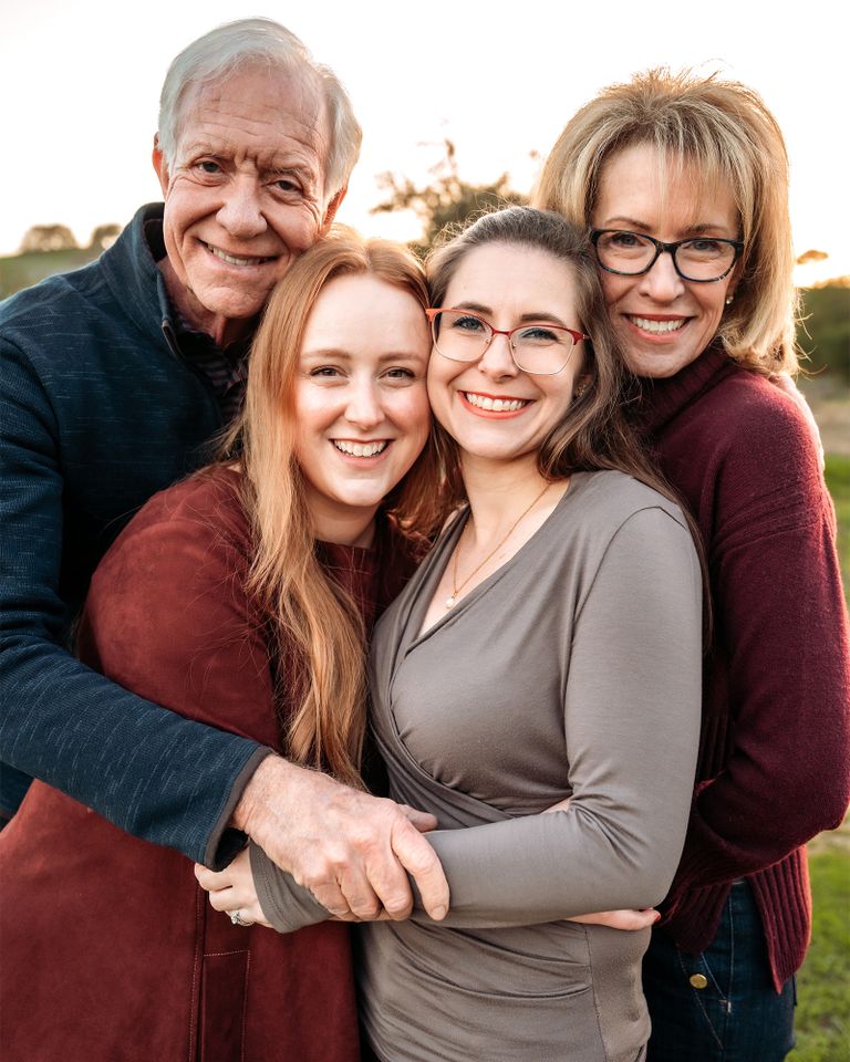 Capt. Sully Sullenberger with two daughters and wife, LorrieCredit: Courtesy Sullenberger family