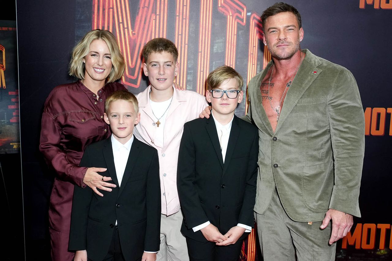 Alan and Catherine Ritchson with their their sons in New York City on July 13, 2026Credit: John Nacion/Variety via Getty