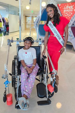 Henry visits Joe DiMaggio Children’s hospital and chats with pediatric patients receiving treatment there in October 2025.Credit: Courtesy of Gabrielle Henry