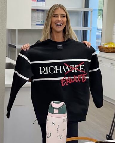 Christina Haack holds gift from Heather Rae El MoussaCredit: Heather Rae El Moussa/Christina Haack/Instagram