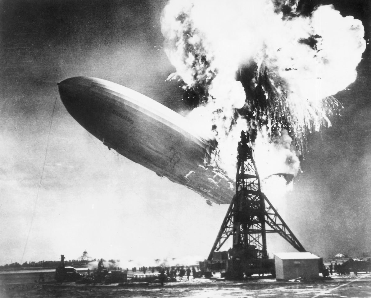 The explosion of the ‘Hindenburg’ German airship on May 6, 1937 in Lakehurst, N.J.Credit: DEA PICTURE LIBRARY/Getty