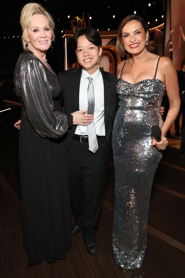 Jean Smart, Forrest Gilliland and Mariska Hargitay attend the 78th Primetime Emmy Awards held at the Jean Smart, Forrest Gilliland and Mariska HargitayCredit: Todd Williamson/NBC via Getty