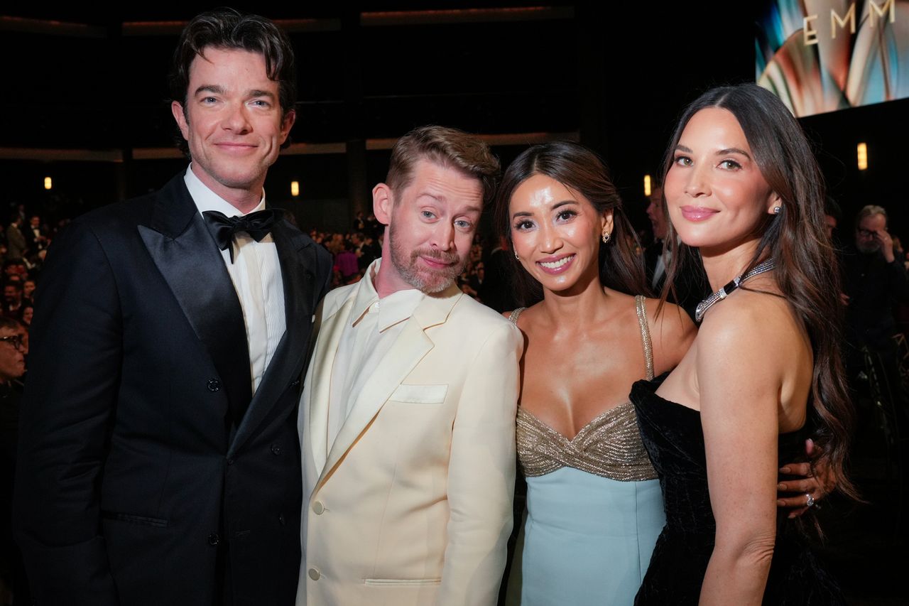 John Mulaney, from left, Macaulay Culkin, Brenda Song, and Olivia Munn at the Television Academy's 78th Emmy Awards telecast at the Peacock John Mulaney, from left, Macaulay Culkin, Brenda Song, and Olivia MunnCredit: Jordan Strauss/Invision for the Television Academy/AP Content Services