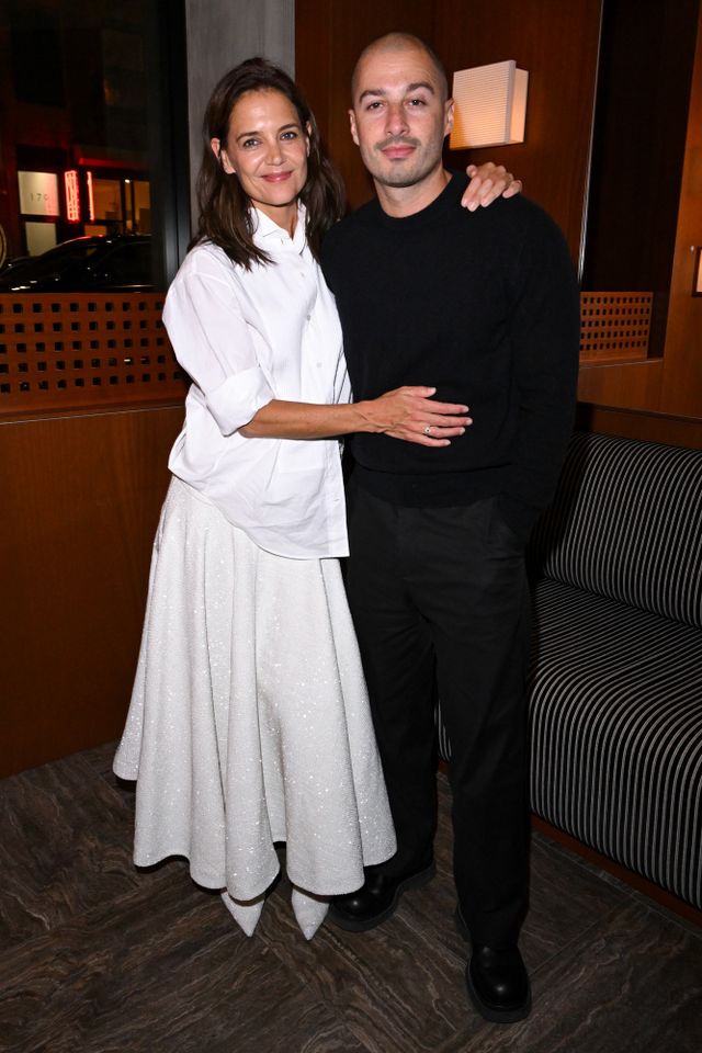 Katie Holmes and Jason Bard Yarmosky.Credit: Gilbert Flores/WWD via Getty