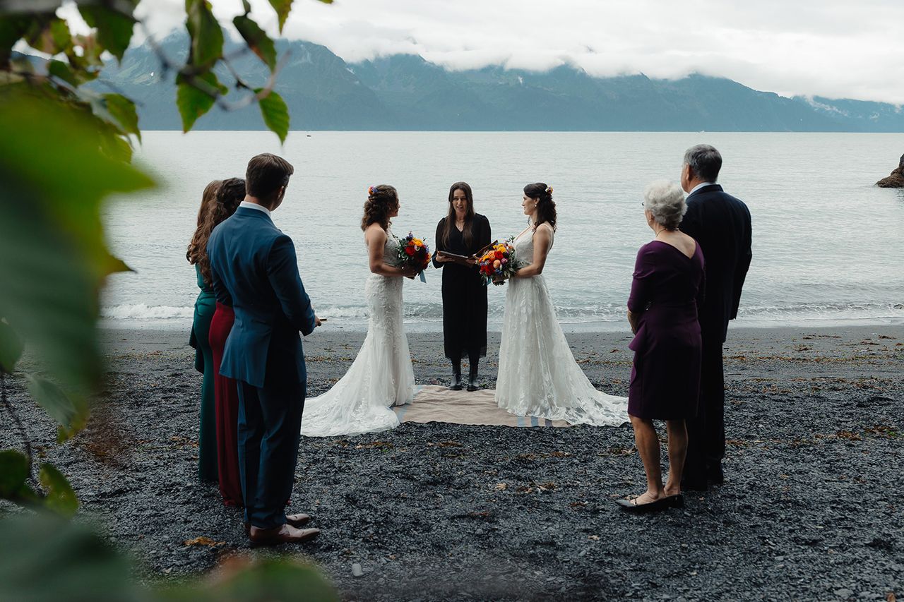 Lauren Smajdor and Kelly Baker’s wedding ceremonyCredit: The Hearnes Adventure Photography