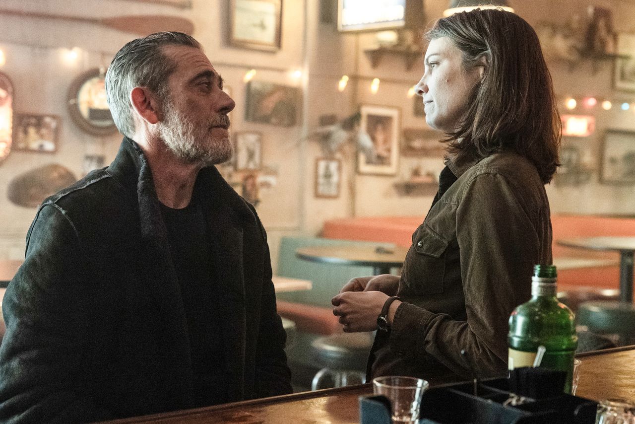 Negan (Jeffrey Dean Morgan) and Maggie (Lauren Cohan) on the season 3 finale of ‘Dead City’Credit: Robert Clark/AMC